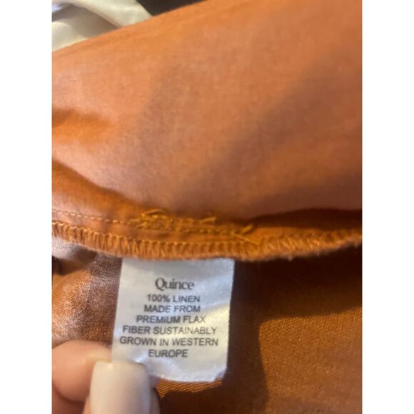 QUINCE European Linen Pants SUSTAINABLE FASHION BRAND Tan Terracotta XL - Picture 6 of 6